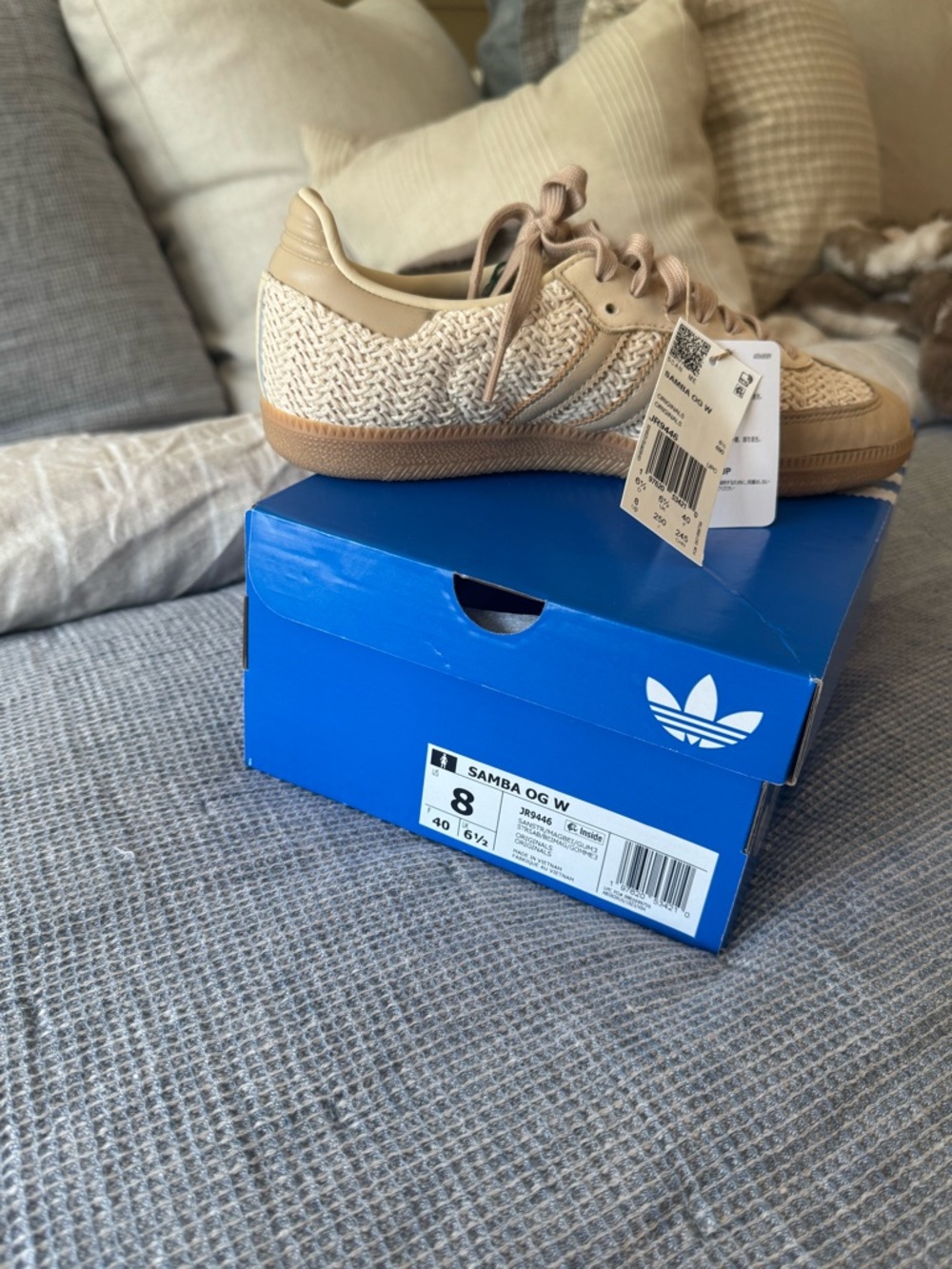 Adidas Samba OG W Beige/Tan Woven Casual Sneakers